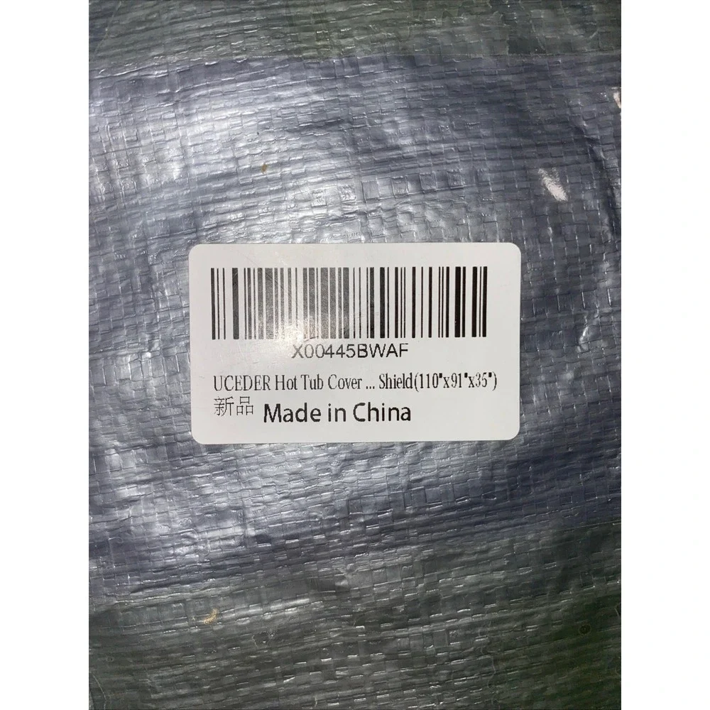 Uceder Silver‎ Outdoor Spa Cover Waterproof Sunproof Hot Tub Square 110
